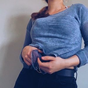 Super cute light blue sweater!